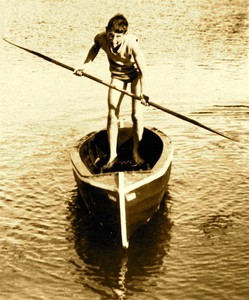 Hugh Poole aged 12 starting out in the sailing canoes photo copyright SW taken at  and featuring the  class