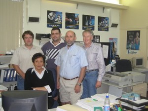 Barlow Distributors team: from left to right David Bridges, Elaine Gazzard, Greg Parker, Steve Morris and Peter Shipway photo copyright Lewmar . http://www.lewmar.com taken at  and featuring the  class