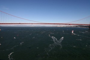 Sailing Photos St Francis Yacht Club 18`` Skiffs Bridge to Bridge
 - Bridge to Bridge Race San Francisco photo copyright Chris Ray http://www.printroom.com/pro/crayivp taken at  and featuring the  class