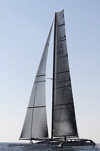 Alinghi 5 training off Ras al-Khaimah (UAE) photo copyright Alinghi Team www.alinghi.com taken at  and featuring the  class