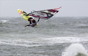 Iballa one handed back loop - 2009 PWA Colgate World Cup photo copyright  John Carter / PWA http://www.pwaworldtour.com taken at  and featuring the  class