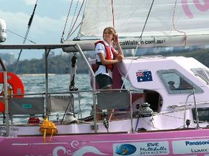 Jessica Watson arrives Middle Harbour yesterday - photo Daily Telegraph photo copyright SW taken at  and featuring the  class
