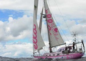 Jessica on her way in her lolly-pink boat called Ella's Pink Lady photo copyright SW taken at  and featuring the  class