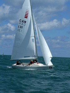 Ken-Kelly winner 2008 NACC Sonar Class (Photo: Christie Kirchner) North American Challenge Cup photo copyright Chicago Yacht Club http://www.chicagoyachtclub.org taken at  and featuring the  class