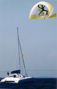 Kite on catamaran photo copyright SW taken at  and featuring the  class