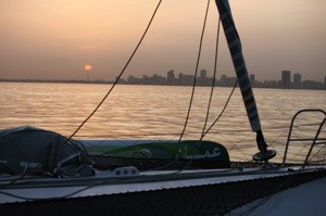 Kuwait sunset photo copyright OmanSail  taken at  and featuring the  class