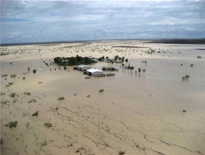 Lake Eyre - the beneficiary of Queensland floods photo copyright SW taken at  and featuring the  class