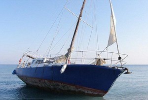 Laura boat washed up photo by Ketts News Service photo copyright SW taken at  and featuring the  class