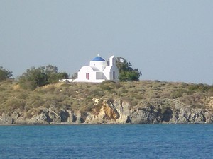 Little church above the anchorage in Paros photo copyright Yacht Balvenie taken at  and featuring the  class