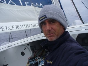 Loick onboard Gitana Eighty - Loïck Peyron / Gitana SA - The Artemis Transat photo copyright  SW taken at  and featuring the  class
