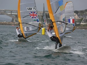 Mens Open, Day 1 RS:X Europeans, Brest, France photo copyright Claude Breton taken at  and featuring the  class