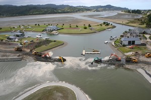Pauanui WW aerial view of bund cutting photo copyright Marsden Cove www.marsdencove.co.nz taken at  and featuring the  class