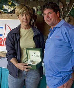 Farr 40 Class Secretary Bunny Wayt presenting Douglass with a Rolex timepiece - 2008 Rolex Farr 40 North American Championship photo copyright Rolex / Walter Cooper http://www.regattanews.com/ taken at  and featuring the  class