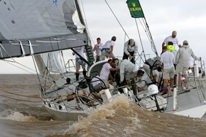 RAMBLER after the start of the race reaching to the storm  - Rolex Buenos Aires - Rio de Janeiro race photo copyright  Rolex/Daniel Forster http://www.regattanews.com taken at  and featuring the  class
