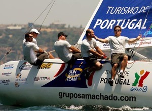 Seb Col (FRA) French Match racing team/K-Challenge - Troia Portugal Match Cup 2009 photo copyright Wander Roberto  taken at  and featuring the  class