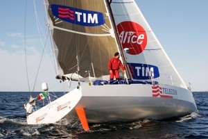 Giovanni Soldini claims victory in the Class40 onboard Telecom Italia Photo: Copyright Matt Dickens/onEdition/The Artemis Transat photo copyright  SW taken at  and featuring the  class