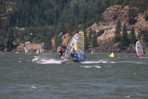 Steve Bodner and Andreas Macke at the first mark - US Windsurfing 2009 Nationals photo copyright Bryan McDonald taken at  and featuring the  class