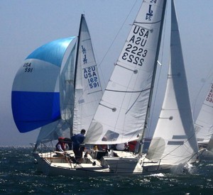 Susan Taylor (2223) lost the J24 class to Chris Snow on a tiebreaker - Acura presents Ullman Sails Long Beach Race Week Day 3 photo copyright Rich Roberts http://www.UnderTheSunPhotos.com taken at  and featuring the  class