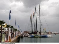 Telefonica Blue before the start - Volvo Ocean Race. http://www.bouwebekking.com photo copyright Volvo Ocean Race http://www.volvooceanrace.com taken at  and featuring the  class