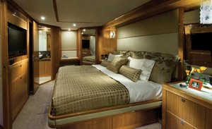 The Master State Room is characterised by space and the world's finest quality fittings photo copyright Riviera . http://www.riviera.com.au taken at  and featuring the  class