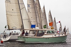 The Swan 42 class at the starting line on day three - Block Island Race Week photo copyright  Rolex / Dan Nerney taken at  and featuring the  class