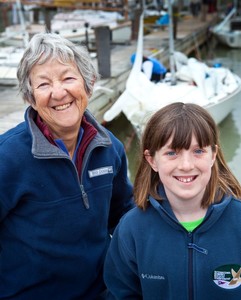 The oldest and youngest competitors - Theresa Smith and Bridget Lawless from Rochester, NY, - Rolex International Women's Keelboat Championship photo copyright  Rolex / Dan Nerney taken at  and featuring the  class