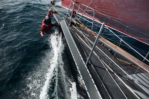 For EDITORIAL USE only, Rick Deppe/PUMA Ocean Racing/Volvo Ocean Race

Casey Smith on the bow, onboard PUMA Ocean Racing, on leg 5 of the Volvo Ocean Race, from Qingdao to Rio de Janeiro

The Volvo Ocean Race 2008-09 will be the 10th running of this ocean marathon. Starting from Alicante in Spain, on 4 October 2008, it will, for the first time, take in Cochin, India, Singapore and Qingdao, China before finishing in St Petersburg, Russia for the first time in the history of the photo copyright Rick Deppe/PUMA Ocean Racing/Volvo Ocean Race http://www.volvooceanrace.org taken at  and featuring the  class