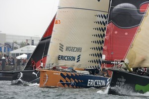 

Heavy fog sets in as the fleet head out at the start of leg 7 from Boston to Galway
 photo copyright Sally Collison/PUMA Ocean Racing http://www.sallycollison.com taken at  and featuring the  class