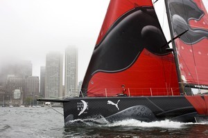 
PUMA Ocean Racing, skippered by Ken Read (USA) at the start of leg 7 from Boston to Galway photo copyright Sally Collison/PUMA Ocean Racing http://www.sallycollison.com taken at  and featuring the  class