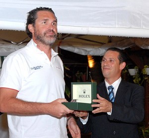 Winner Anders Johnson - Owner of Blue Pearl with Fréderic Erb - Rolex Representative photo copyright SW taken at  and featuring the  class