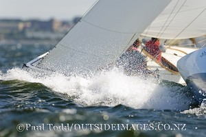 The 6 Metre worlds 2009 in Newport Rhode Island. Wednesday 2nd day of racing.
The race committee led the fleet under the Newport Bridge and up in to Narragansett Bay with a 16-22 knot wind out of the North East.
paul@outsideimages.co.nz  UK (44) 7825295778
Credit line must read: ©Paul Todd/outsideimages.co.nz
or a Û50 fee will be charged photo copyright Paul Todd/Outside Images http://www.outsideimages.com taken at  and featuring the  class