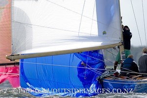 The 6 Metre worlds 2009 in Newport Rhode Island. Thursday 3rd day of racing.
Strong breeze and current met the 6mR World Cup fleet again today, which kept the racing inside Narragansett Bay just north of Gould Island. For the second and third races of the day the course was shortened to 1.2 nm leg. Three races were completed in the Modern Division while the Classics completed two. photo copyright Paul Todd/Outside Images http://www.outsideimages.com taken at  and featuring the  class