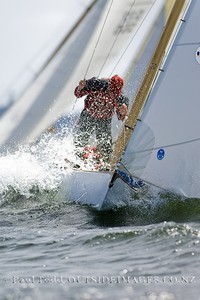 The 6 Metre worlds 2009 in Newport Rhode Island. Thursday 3rd day of racing.
Strong breeze and current met the 6mR World Cup fleet again today, which kept the racing inside Narragansett Bay just north of Gould Island. For the second and third races of the day the course was shortened to 1.2 nm leg. Three races were completed in the Modern Division while the Classics completed two. photo copyright Paul Todd/Outside Images http://www.outsideimages.com taken at  and featuring the  class
