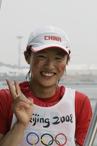 Xu Lijia (CHN) bronze medal Laser Radial, 2008 Qingdao photo copyright Ingrid Abery http://www.ingridabery.com taken at  and featuring the  class