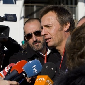 Ernesto Bertarelli at the Alinghi 5 function in Valencia photo copyright Alinghi Team www.alinghi.com taken at  and featuring the  class
