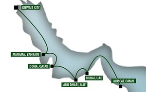 Tour of Arabia - Course Map as at November 2009 photo copyright OC Events http://www.isharescup.com/ taken at  and featuring the  class