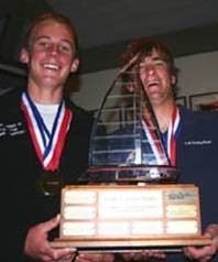 Chris Segerblom and Andrew Mason with the Arthur J. Stevens Trophy photo copyright SW taken at  and featuring the  class
