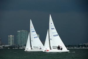 Ominous Miami skyline with approaching cold front - 81st Annual Bacardi Cup photo copyright Marco Oquendo http://www.imagesbymarco.com taken at  and featuring the  class