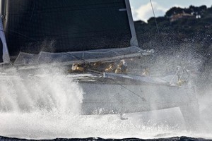 l&rsquo;Hydroptere smashes the one nautical mile speed record photo copyright Guilain Greiner http://www.hydroptere.com/ taken at  and featuring the  class