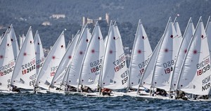 Laser Radial start on Day 2 of the Princess Sofia Trophy, Palma photo copyright Nico Martinez http://www.nicomartinez.com taken at  and featuring the  class