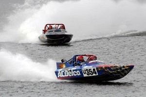 Mark Cromie has dominated the two Jet Boat Races at the Lake today winning from TMR and Fire n Ice. photo copyright New Zealand Hydroplane Drivers Club .Phillip Hoskyn http://www.nzgrandprixhydroplane.com taken at  and featuring the  class