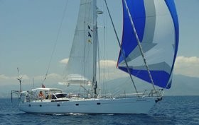 SV Crystal Blues, sailing in fine style photo copyright Ley and Neil Langford taken at  and featuring the  class