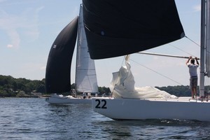Racing in the Oak Cliff Yacht Club&rsquo;s first annual Match Race Invitational Clinic and Regatta, photo copyright Karen Miller taken at  and featuring the  class