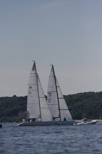 Racing in the Oak Cliff Yacht Club&rsquo;s first annual Match Race Invitational Clinic and Regatta, photo copyright Karen Miller taken at  and featuring the  class