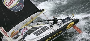 Bernard Stamm on Cheminées Poujoulat photo copyright Jean-Marie Liot / DPPI / Vendée Globe http://www.vendeeglobe.org taken at  and featuring the  class
