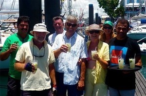 Gregory and Anya on La Boheme are welcomed to Salvador - photo copyright SW taken at  and featuring the  class
