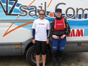 Sara Winther and Holly Curtis who has just won the PSA ``Win a Laser`` - 4.7 Class coaching weekend, held at Tauranga Yacht and Power Boat Club, November, 2009 photo copyright NZSail.com http://www.nzsail.com taken at  and featuring the  class