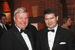 Sir Keith Mills and Sotiris Buseas at  the America&rsquo;s Cup Hall of fame Induction photo copyright  Rolex/Daniel Forster http://www.regattanews.com taken at  and featuring the  class