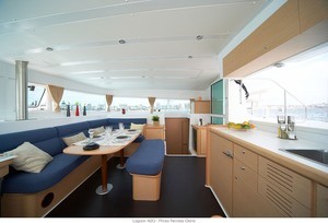 Beneteau Lagoon 420 saloon photo copyright Whitsunday Rent A Yacht WRAY http://www.rentayacht.com.au taken at  and featuring the  class