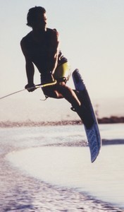 America’s Mike Avila performs a superb bunny hop on a fun ski a few years ago. Incredibly, it was even after he hurt his arm. (Photographer unknown) photo copyright skirace .net www.skirace.net taken at  and featuring the  class